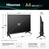 Televisor DLED 32'' HD Negro Smart 20016098 HISENSE