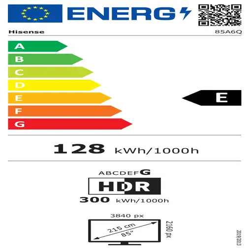 Televisor LED 85'' 4K Ultra HD Negro Smart 85A6Q HISENSE