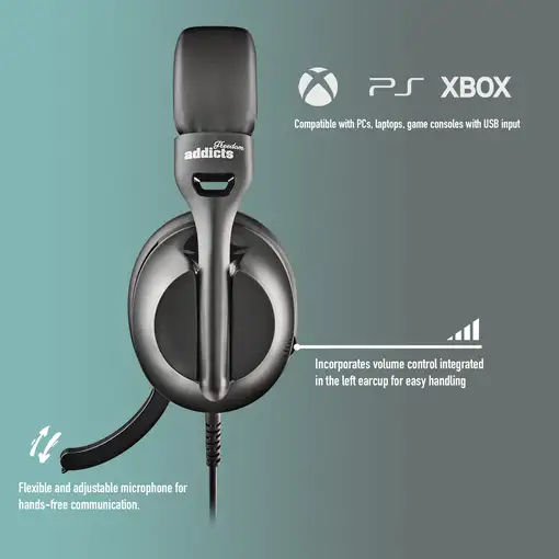 NGS VOX805 USB-C BLACK: Auriculares estéreo USB-C y USB-A. Micrófono regulable.