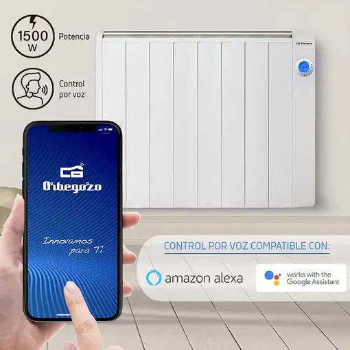 Orbegozo RRW 1500 calefactor eléctrico Interior Blanco 1500 W Radiador sin aceite
