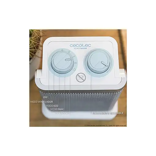 Cecotec 05309 calefactor eléctrico Interior Acero inoxidable, Blanco 1500 W Ventil