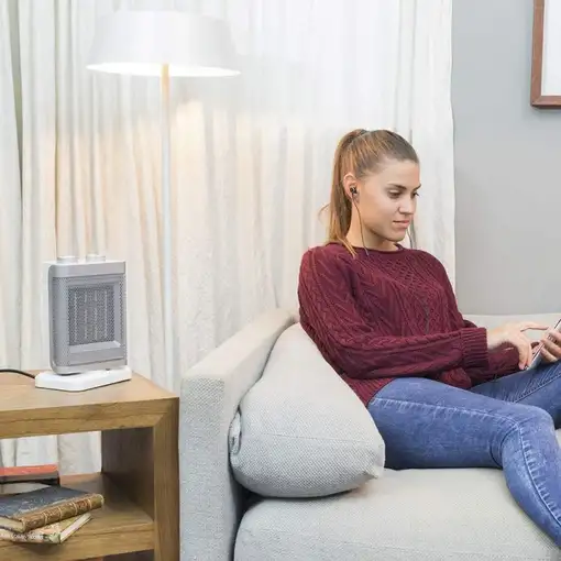 Cecotec 05309 calefactor eléctrico Interior Acero inoxidable, Blanco 1500 W Ventil