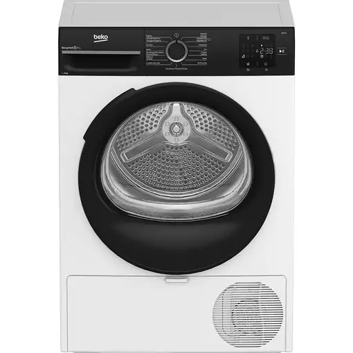 Secadora blanca con bomba de calor, 10 Kg, BM3T30230W BEKO
