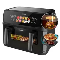 Freidora de aire 10L, 2800W, 4 resistencias, Cecofry&Grill Duoheat 10000 CECOTEC