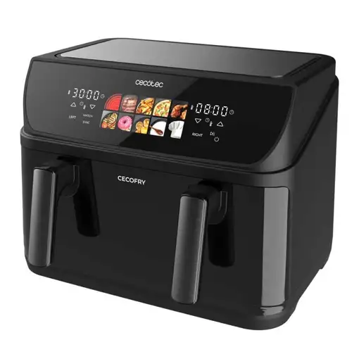 Freidora de aire 10L, 2800W, 4 resistencias, Cecofry&Grill Duoheat 10000 CECOTEC