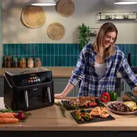 Freidora de aire 10L, 2800W, 4 resistencias, Cecofry&Grill Duoheat 10000 CECOTEC