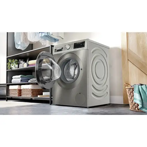 Lavadora carga frontal 10 kg 1600 RPM Acero inoxidable WGG256ZAES BOSCH