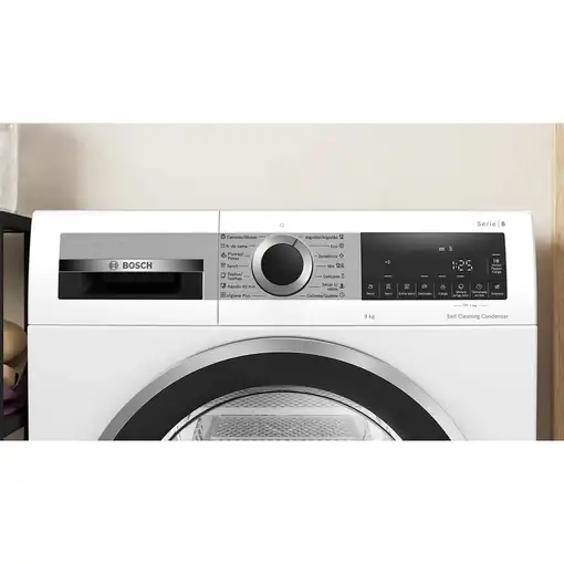 Secadora blanca con bomba de calor, 9 kg, Serie 6 WQG245D1ES BOSCH