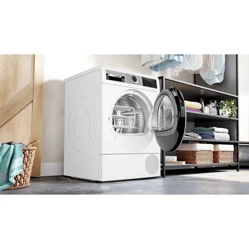 Secadora blanca con bomba de calor, 9 kg, Serie 6 WQG245D1ES BOSCH