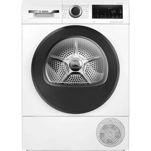 Secadora blanca con bomba de calor, 8 kg, Serie 6 WQG235D1ES BOSCH