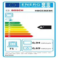 Horno 71 L Negro 66642 HBG536EB4 BOSCH
