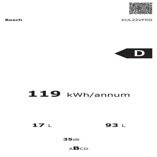 Bosch Serie 4 KUL22VFD0 nevera combi Bajo encimera 110 L Blanco