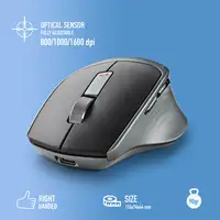 NGS LUSH-RB: Ratón Inalámbrico Recargable USB-C  Multimodo. Silencioso. Diestro.