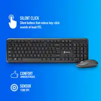 NGS SERENITY KIT: teclado y ratón inalámbricos. Layout Español. Silencioso.