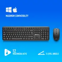 NGS SERENITY KIT: teclado y ratón inalámbricos. Layout Español. Silencioso.