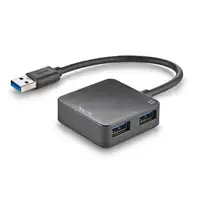 NGS IHUB 3.0 TINY: Hub de 4 puertos USB, cable: 180mm. Compacto. Negro.