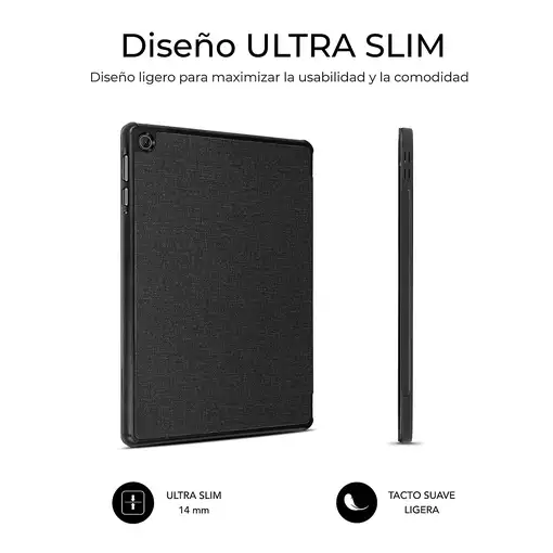 SUBBLIM Funda Tablet Shock Case Compatible con Lenovo Tab 2025 Negro 10,1'' SmartCo