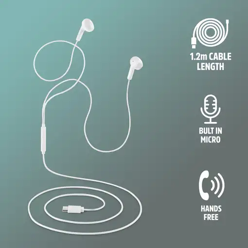 Auricular botón crossglide blanco NGS