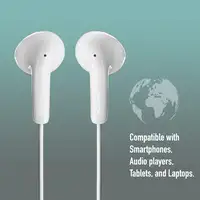 NGS CROSS GLIDE WHITE: Auriculares de botón con micrófono y control de volumen.