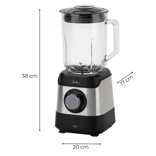 JATA JEBT3855 licuadora 1,8 L Batidora de vaso 1500 W Negro, Acero inoxidable