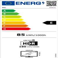Televisor QD-Mini LED 65'' 4K Ultra HD Negro Smart 65P8L TCL