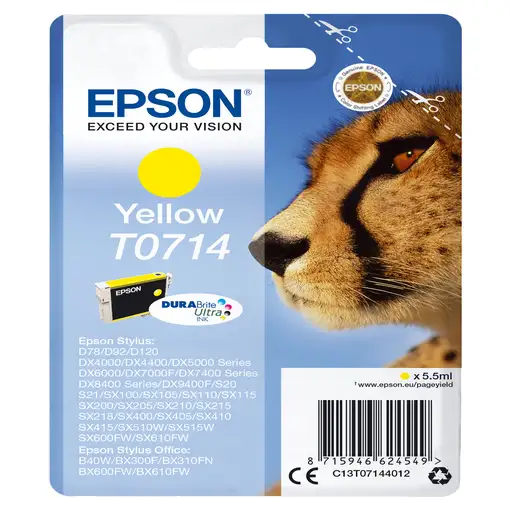Cartucho de tinta original Epson T0714 Amarillo
