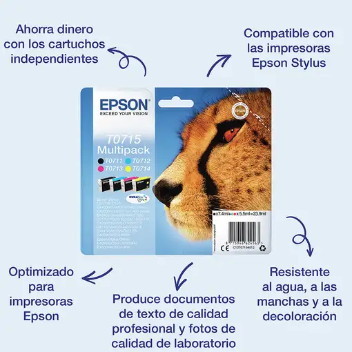 Epson Singlepack Yellow T0714 DURABrite Ultra Ink