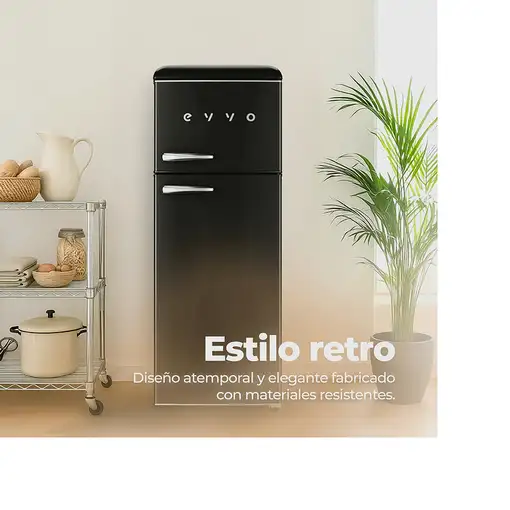 Frigoríficos dos puertas Independiente 215 L Negro V0253 EVVO