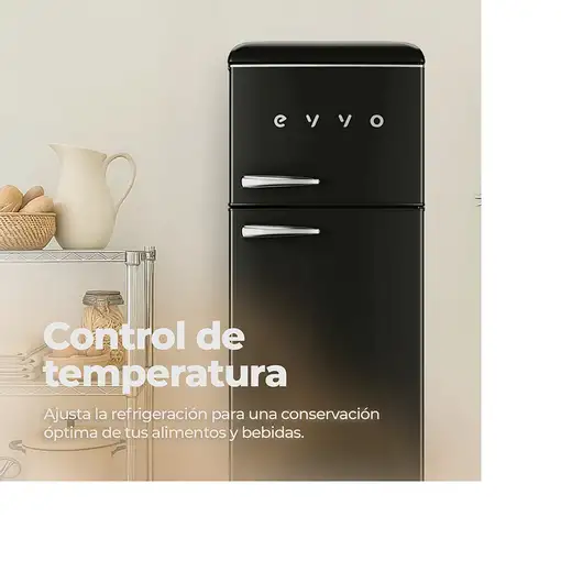 Frigoríficos dos puertas Independiente 215 L Negro V0253 EVVO