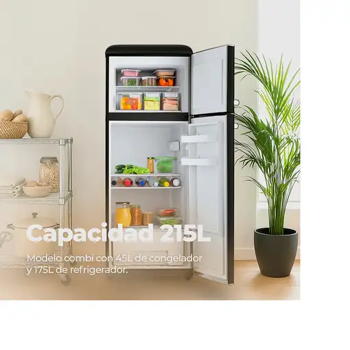 Frigoríficos dos puertas Independiente 215 L Negro V0253 EVVO