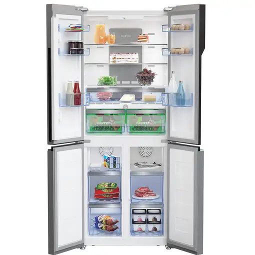 Beko GNE480E30ZXPN nevera puerta lado a lado Independiente 478 L Acero inoxidable