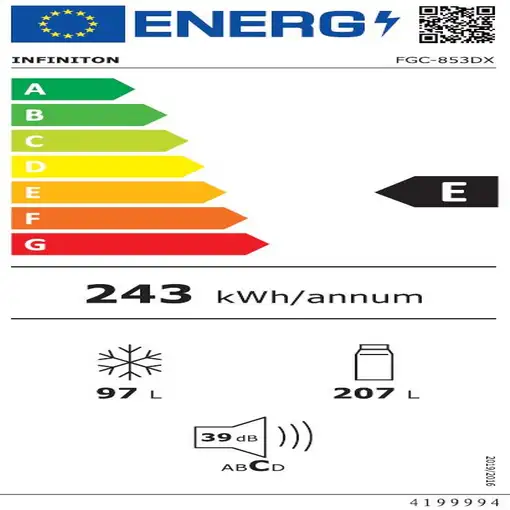 Frigoríficos сombis Independiente 300 L Acero inoxidable 0000092030 INFINITON