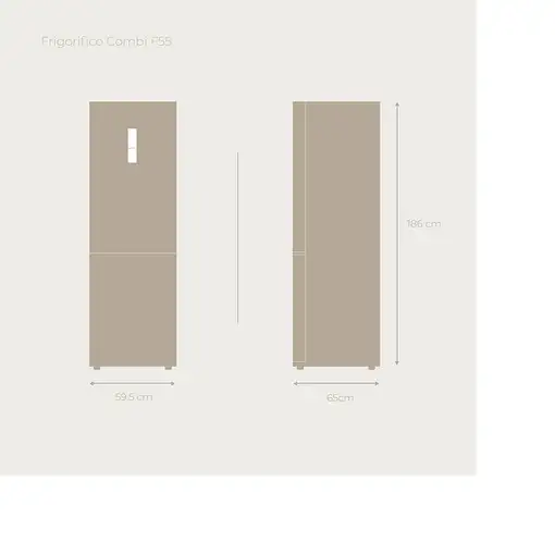 Nevera y congelador Independiente 322 L Blanco V0360 EVVO