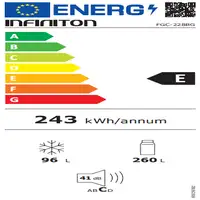 Nevera y congelador Independiente 351 L Negro 0000092105 INFINITON