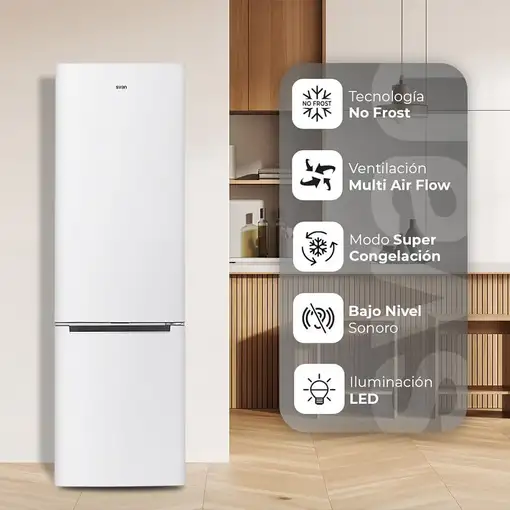 Nevera y congelador Independiente 326 L Blanco SC2602ENF SVAN