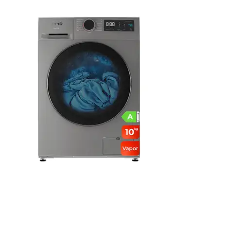 Lavadora inox de 10 kg, 1350 Rpm, Nature 10X EVVO