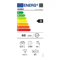 Lavadora carga frontal 5 kg 1000 RPM Blanco SERIE 1-W5103 V SAUBER Lavadora carga frontal 5 kg 1000 RPM Blanco SERIE 1-W5103 V SAUBER