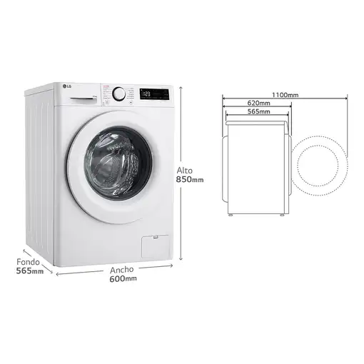 Lavadora-secadoras 6 / 9 kg 1360 rpm Blanco F4DR5009A3W LG