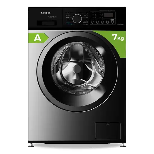 Lavadora carga frontal 7 kg 1200 RPM Negro AL7202AIDVBX ASPES Lavadora carga frontal 7 kg 1200 RPM Negro AL7202AIDVBX ASPES