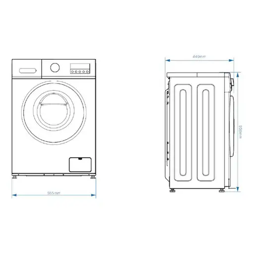 Lavadora carga frontal 7 kg 1200 RPM Negro AL7202AIDVBX ASPES