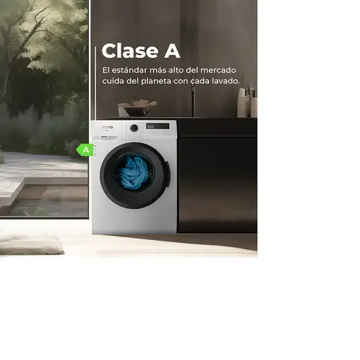 Lavadora carga frontal 8 kg 1400 RPM Blanco V0216 EVVO