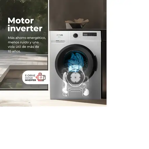 Lavadora carga frontal 8 kg 1400 RPM Blanco V0216 EVVO