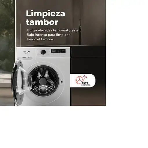 Lavadora carga frontal 8 kg 1400 RPM Blanco V0216 EVVO
