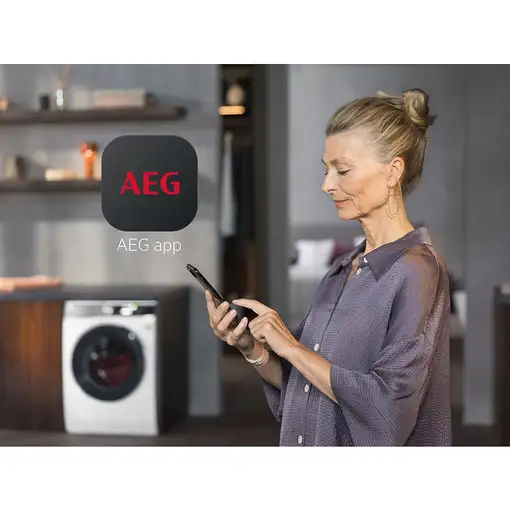 Lavadora carga frontal 10 kg 1351 RPM Negro 914 505 608 AEG