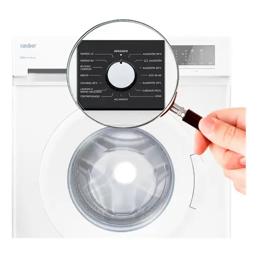 Lavadora carga frontal 6 kg 1200 RPM Blanco SERIE 3-W6123 V SAUBER