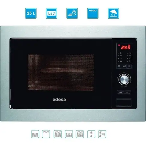 Edesa EMW-2510-IG X Negro, Acero inoxidable Microondas combinado Integrado 25 L 9