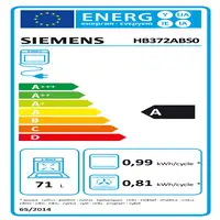 Horno 71 L Negro 67317 HB372ABS0 SIEMENS