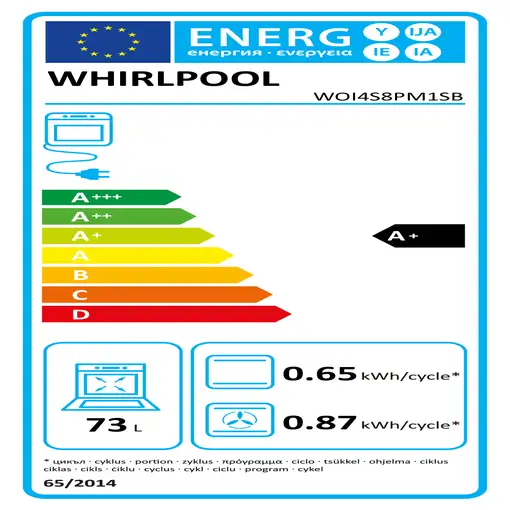 Horno 73 L Negro 859991685230 WHIRLPOOL
