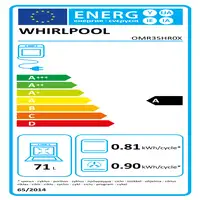 Horno 71 L Negro 859991659930 WHIRLPOOL