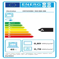Horno 65 L Negro 75671 944 068 288 ELECTROLUX